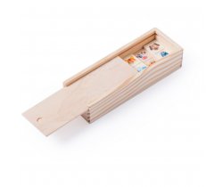 Gra domino w drewnianym pudełku V7875