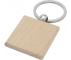 Kwadratowy brelok do kluczy Gioia z drewna bukowego 118121